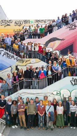 Ein Gruppenbild der deutschlandweiten Eine Weltpromotorinnen in Berlin 2024