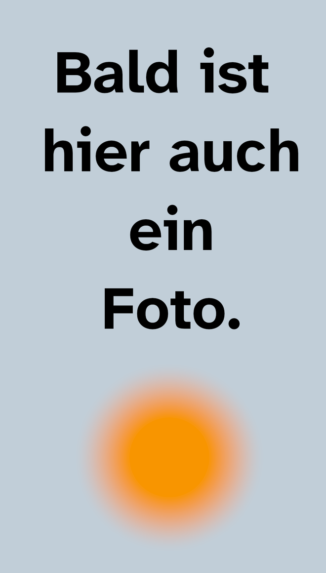 Auf dem Bild ist ein oranger Kreis auf dem steht: Bald ist auch hier ein Foto